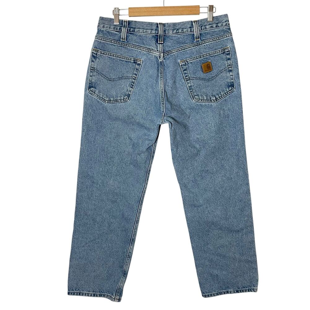 Carhartt B460 LVB Relaxed Fit Straight Leg Workwear Jean Size 34X30 Light Blue